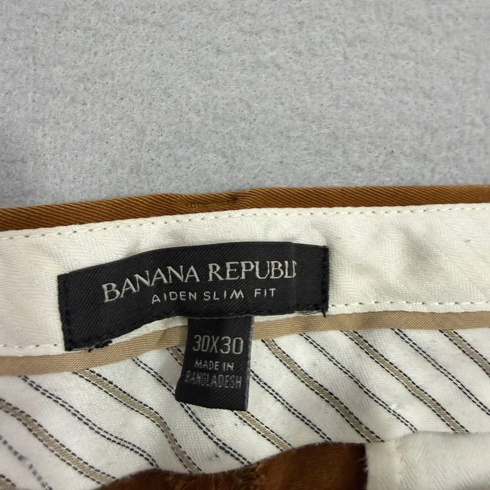 Banana Republic Pants Mens 30x30 Brown Aiden Slim Fit Monks Robe Chino Stretch